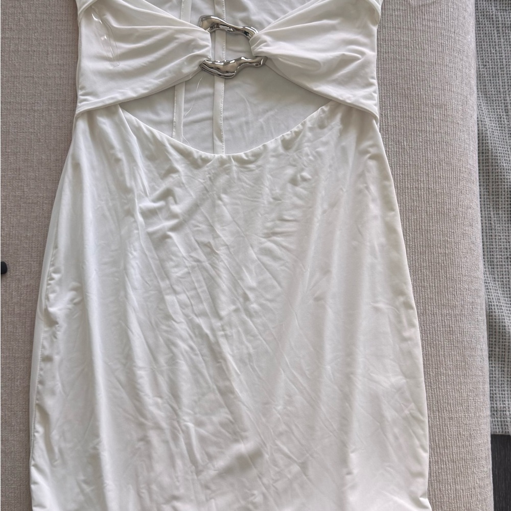 White Cut-Out Dress